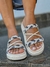 Birken Papate Rasteira Flat Feminina Modelo Luxo Trançadas Trança na internet