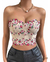 A PEDIDO - Corset Croptop Tubo Bordado Floral Importado Shein