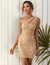 A PEDIDO - Vestido De Fiesta Un Hombro Con Lentejuelas Invitada
