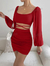 A PEDIDO - Vestido Ajustado Con Abertura Y Mangas Anchas Shein