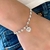 Pulseira de Bolinha com Pingente de Coração