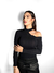Blusa Preta com Gola Vazada - comprar online
