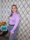 BLUSA CACHARREL DE TRICOT COM BOTÕES NA MANGA