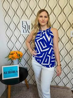 BLUSA COM GOLA TRANÇADA - Aurora Vestiti