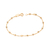 Pulseira com bola banhada a ouro 18k