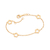 Pulseira flores banhada a ouro 18k