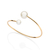 Bracelete com pérolas banhado a ouro 18k
