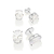 Kit brinco oval de prata 925 com zircônias - comprar online