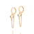 Brinco argola coração banhado a ouro 18k - comprar online