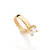 Pingente mini anel solitário banhado a ouro 18k com zircônia