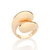 Maxi anel gota ajustável banhado a ouro 18k
