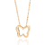 Gargantilha com pingente borboleta banhada a ouro 18k