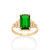 Anel skinny formatura banhado a ouro 18k com cristal e zircônias - Mix Joias - Nossa Joia é Você!