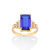 Anel skinny formatura banhado a ouro 18k com cristal e zircônias