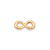 Pingente flutuante infinito banhado a ouro 18k