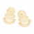 Brinco pêndulo flor de mandacaru banhado a ouro 18k - comprar online