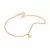 Pulseira coração folheada a ouro 18k com zircônia