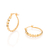 Brinco argola spikes banhado a ouro 18k - comprar online