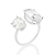 Maxi anel ajustável de prata 925 com zircônias - comprar online