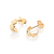 Brinco meia argola corações banhado a ouro 18k - comprar online