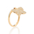 Anel borboleta banhado a ouro 18k com zircônias - comprar online