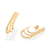 Brinco meia argola banhado a ouro 18k - comprar online