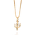 Pingente cacto mandacaru banhado a ouro 18k com zircônias - comprar online