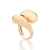 Maxi anel gota ajustável banhado a ouro 18k - comprar online