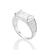 Anel de prata maciça 925 com zircônias - comprar online