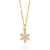 Pingente floco de neve banhado a ouro 18k com zircônias - comprar online