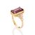 Anel skinny formatura banhado a ouro 18k com cristal e zircônias - loja online