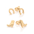 Kit brinco bota e ferradura banhado a ouro 18k - comprar online