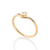 Anel solitário banhado a ouro 18k com zircônia - comprar online