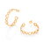 Brinco meia argola círculos banhado a ouro 18k - comprar online