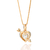 Pingente coração com flecha banhado a ouro 18k com zircônia - comprar online