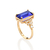 Anel skinny formatura banhado a ouro 18k com cristal e zircônias - comprar online