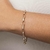 Pulseira elos cadeado abaulados banhada a ouro 18k - comprar online