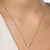 Gargantilha com pingente letra banhada a ouro 18k com zircônia - comprar online
