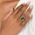 Imagem do Anel skinny formatura banhado a ouro 18k com cristal e zircônias