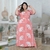 -Vestido Rosa com detalhes em branco e azul-(Moda plus size)