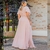 -Vestido rosa nude com fita na cintura-(Moda plus size) - comprar online
