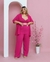 -Conjunto Rora escuro cropped,calça com terceira peça-(Moda plus size)