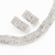 Conjunto de strass plateado