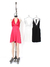 Vestido corto combinado con lentejuelas
