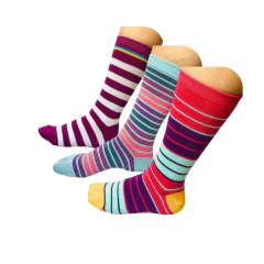 3 Pares de Medias Rayadas de Algodón Dama Rhyton - comprar online