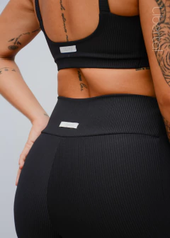 Imagem do Short Comfort Canelado - PRETO