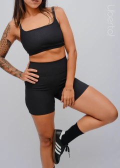 Short Comfort Canelado - PRETO na internet