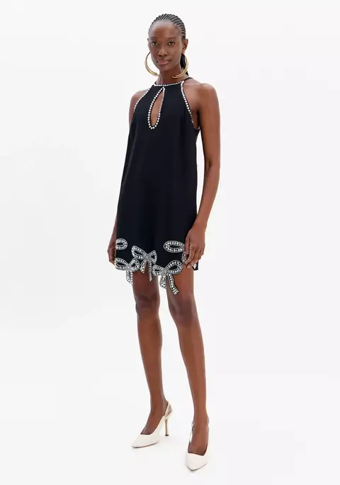 VESTIDO CURTO COM LACOS REF: 502VE010799