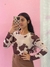 BLUSA MANGA LONGA DE TULE ESTAMPADA COLECAO INVERNO