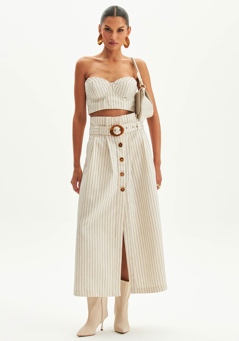 SAIA CLOCHARD SUPER MIDI BEGE REF: 502SA002151